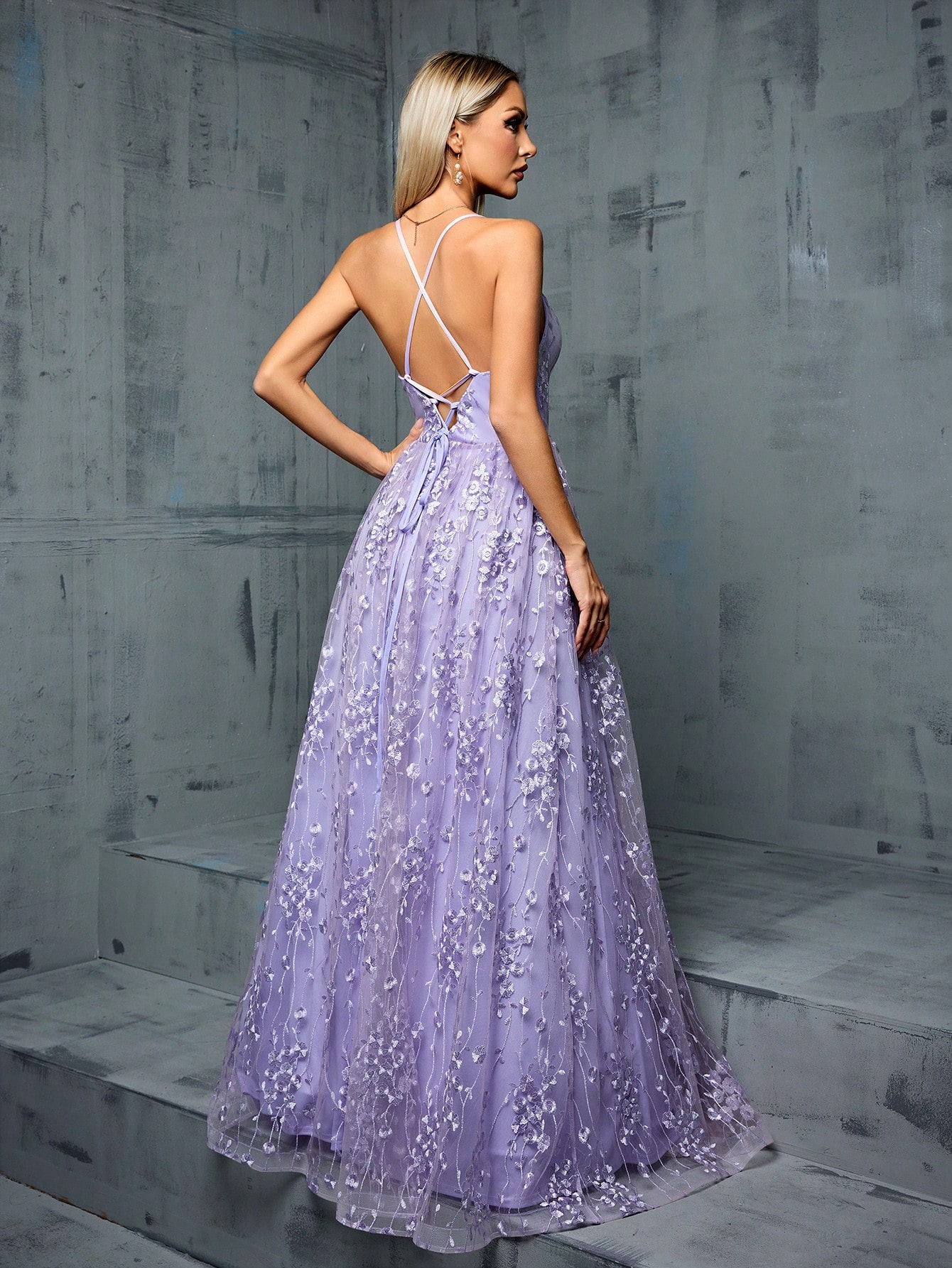 Leely Elegant Spaghetti Straps Sleeveless Evening Gown