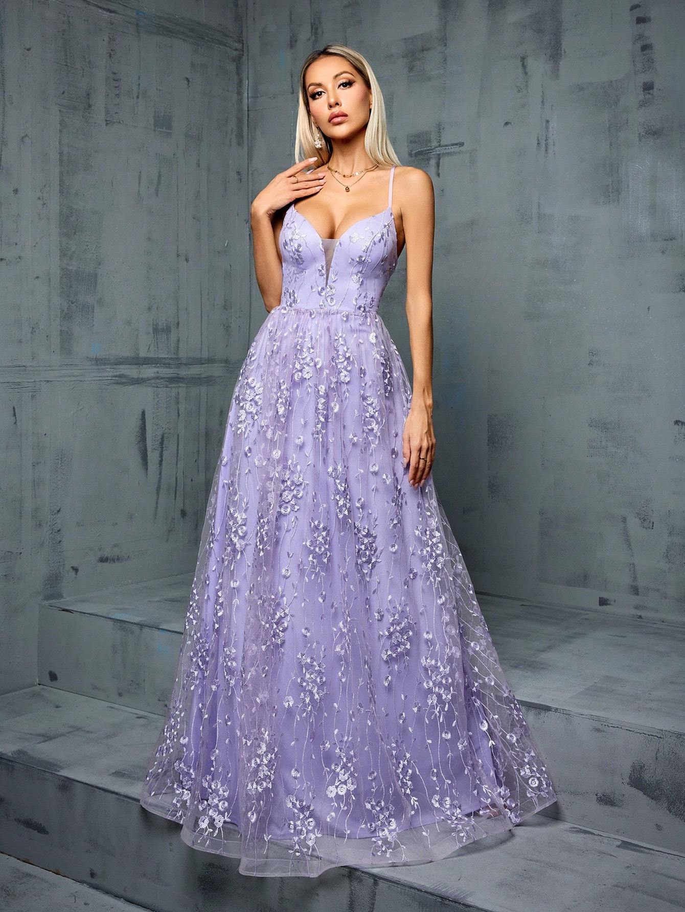 Leely Women's Elegant Sweetheart Cloak Sleeve Lace A-Line Dress