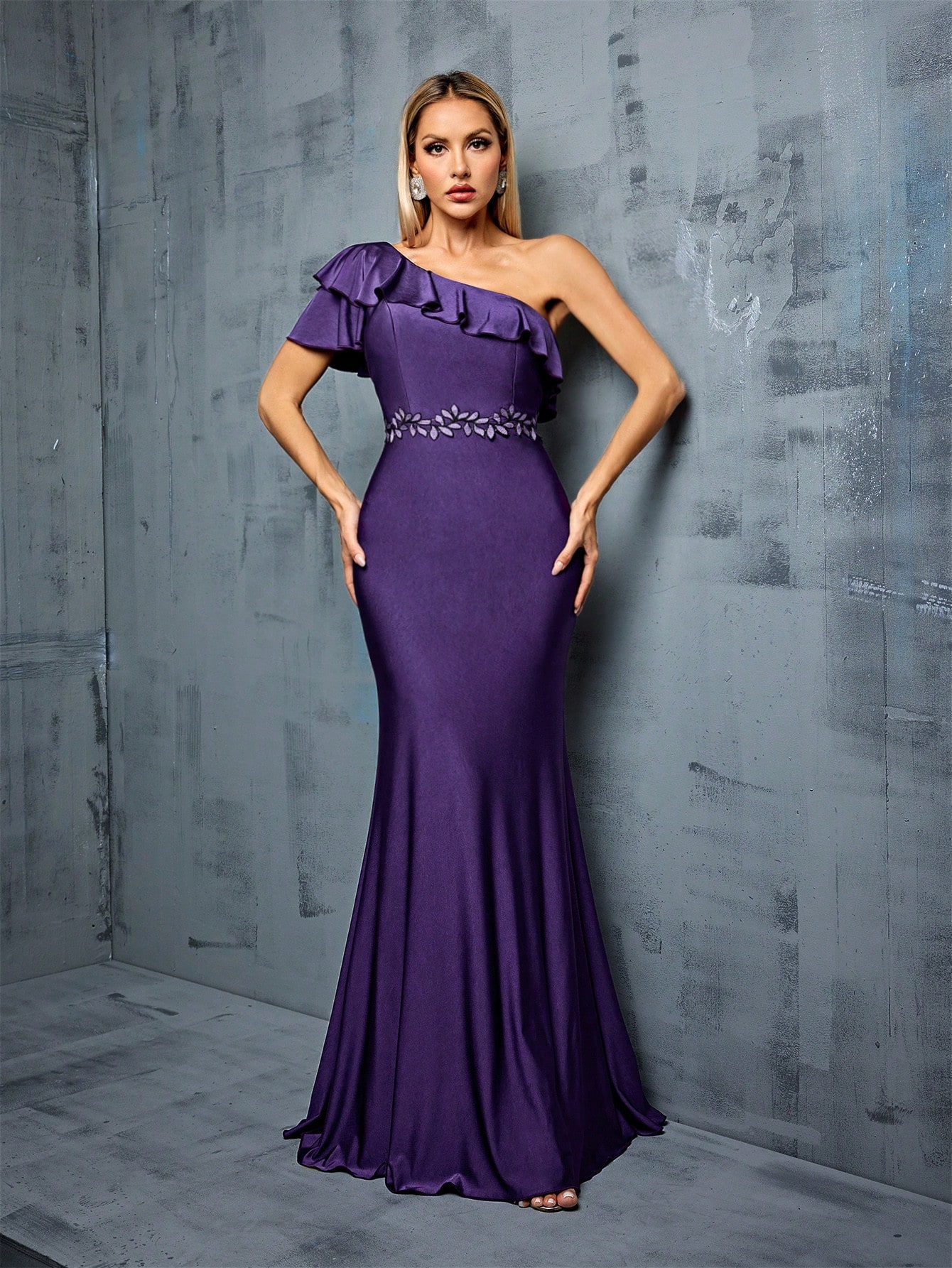 Leely Women's Elegant Sweetheart Cloak Sleeve Lace A-Line Dress
