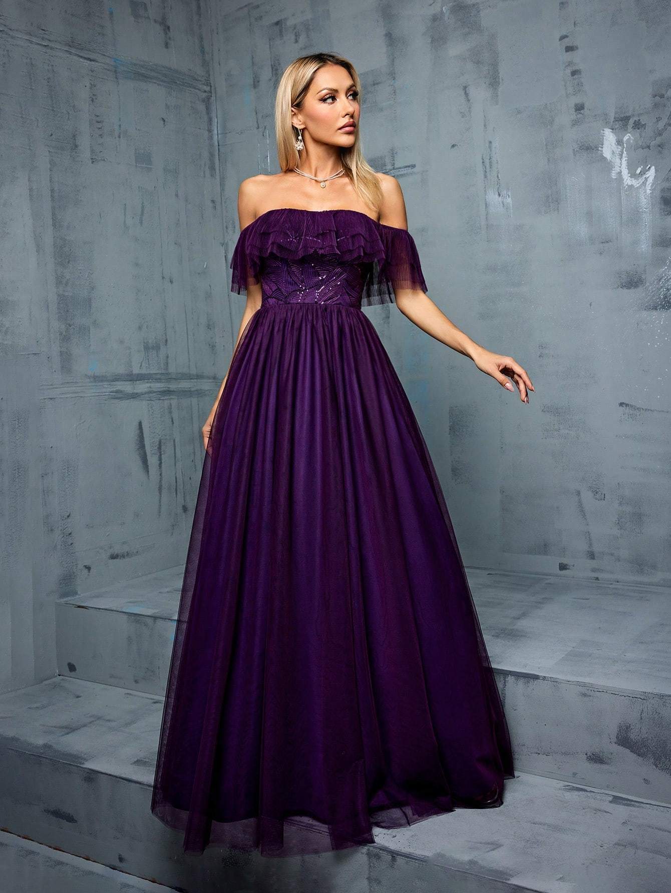 Leely Women's Elegant Sweetheart Cloak Sleeve Lace A-Line Dress
