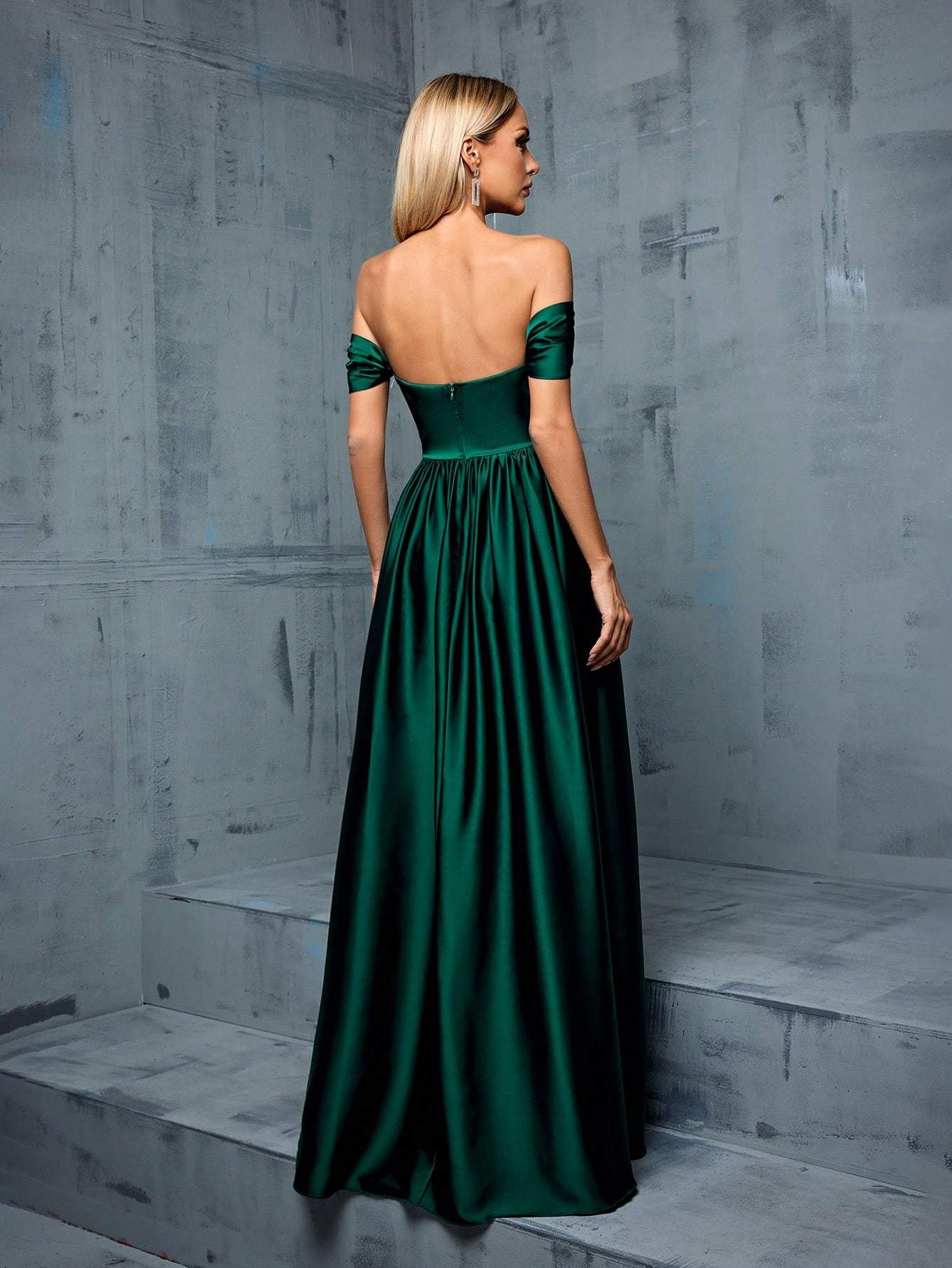 Leely Women's Elegant Off The Shoulder Sleeveless Party Dress