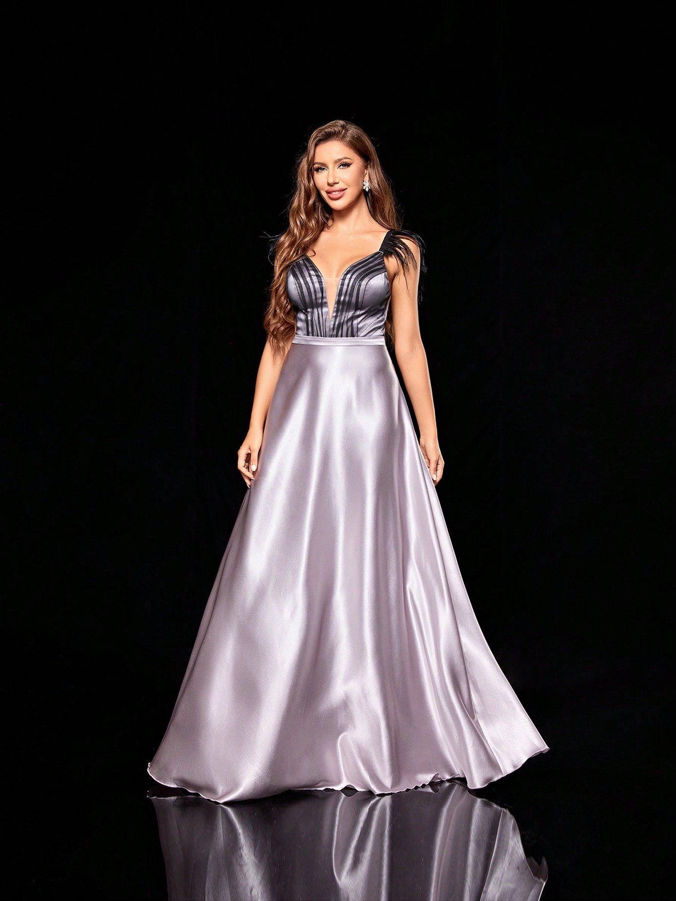 Leely Elegant V Neck Sleeveless A-line Party Dress