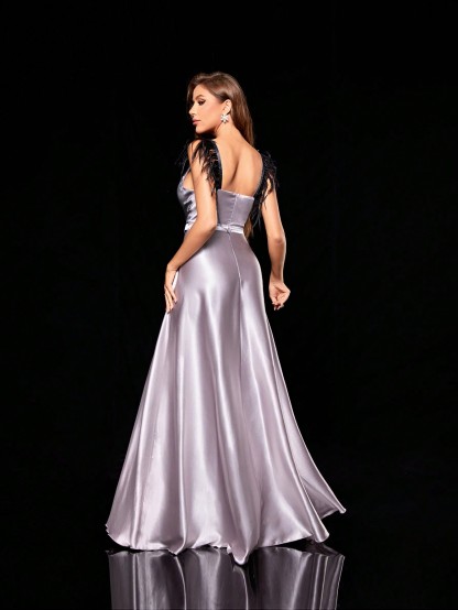 Leely Elegant V Neck Sleeveless A-line Party Dress