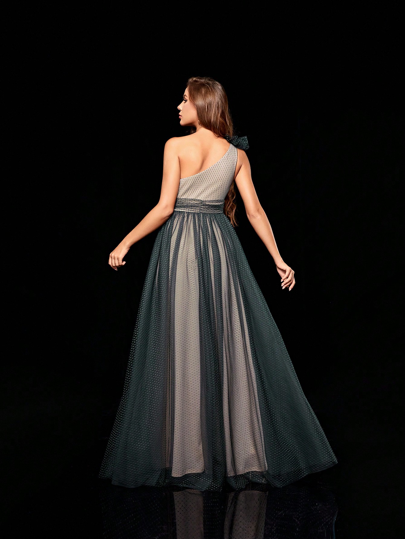 Leely Elegant One Shoulder Sleeveless A-line Party Dress