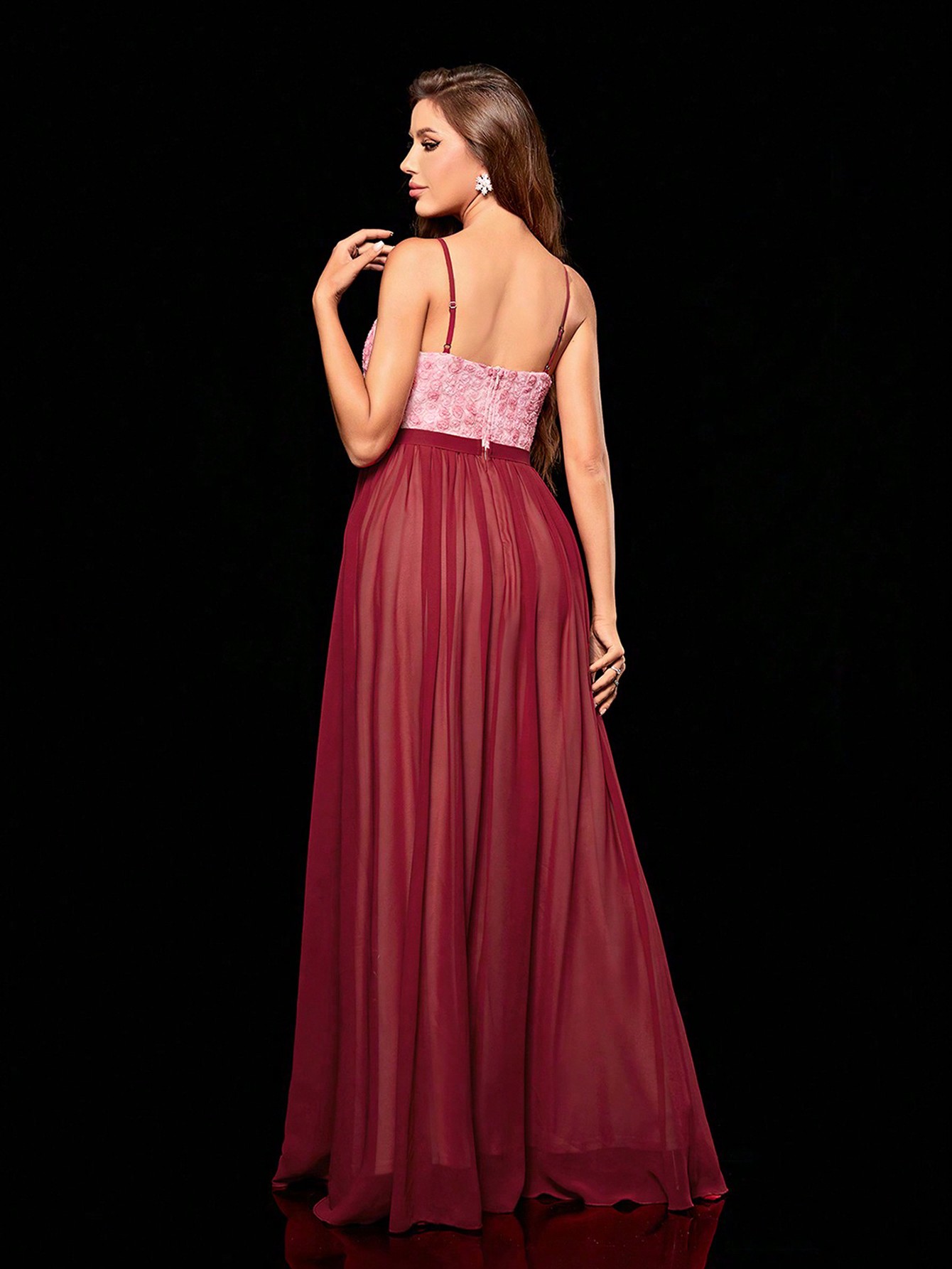Leely Women's Elegant Spaghetti Straps Sleeveless Party Dress