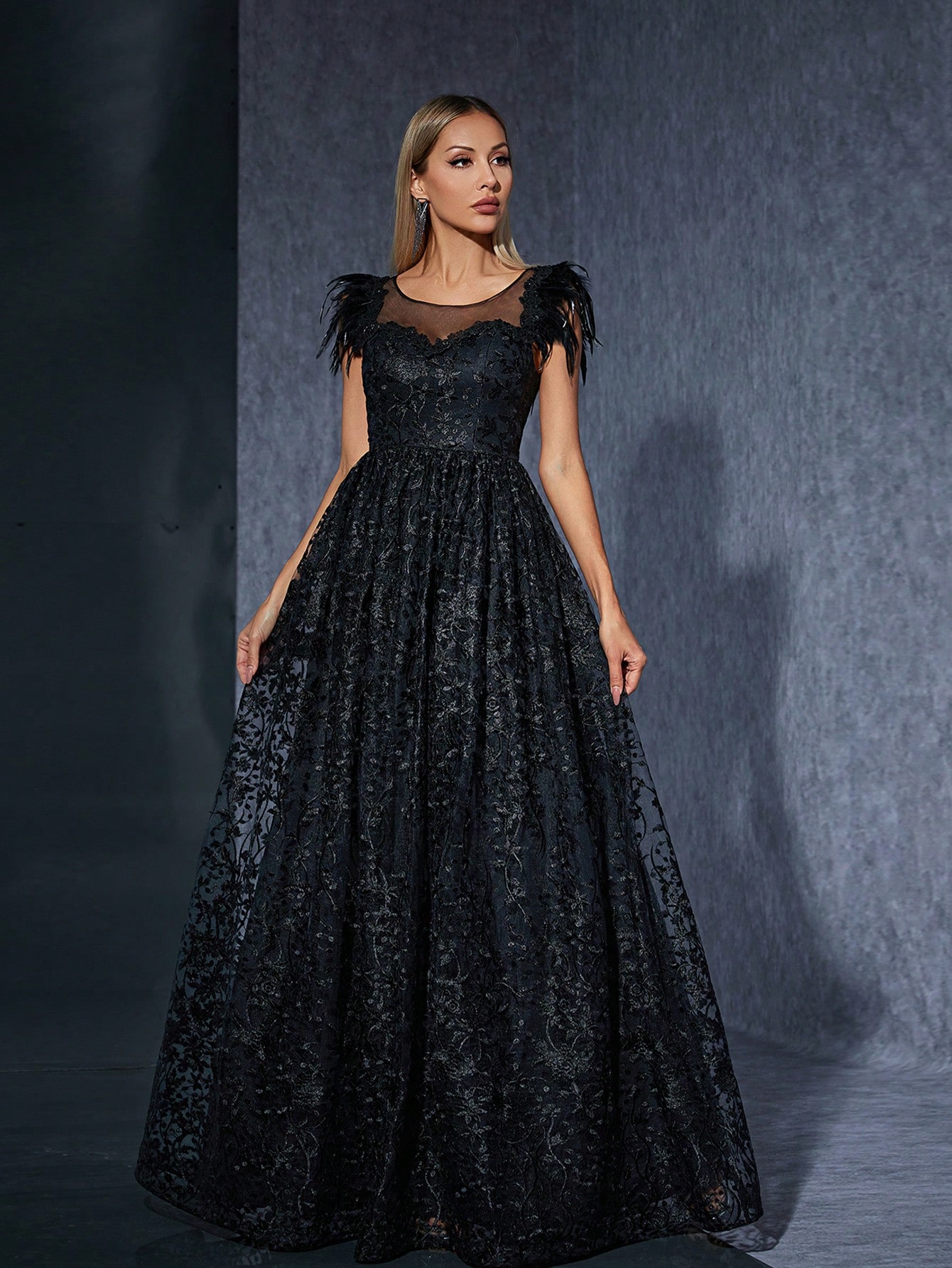 Leely Women's Elegant Round Neck Sleeveless Party Dress