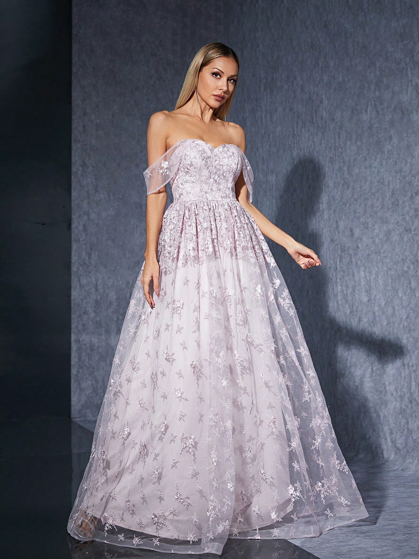 Leely Women's Elegant Off The Shoulder Sleeveless Party Dress