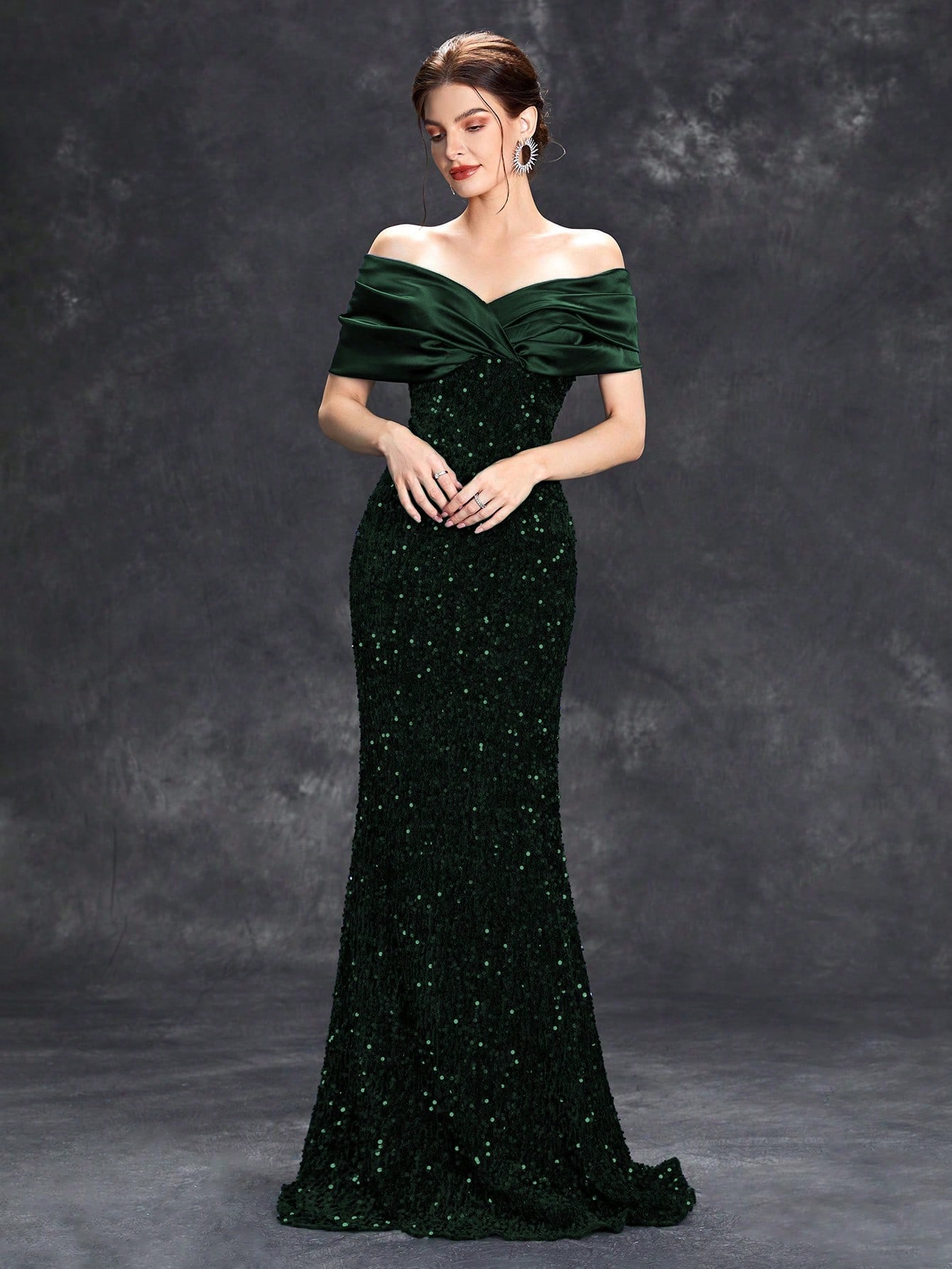 Leely Women's Elegant Off The Shoulder Mermaid Party Dress
