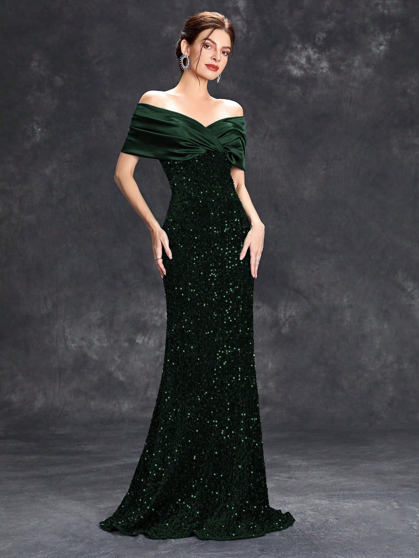 Leely Women's Elegant Off The Shoulder Mermaid Party Dress
