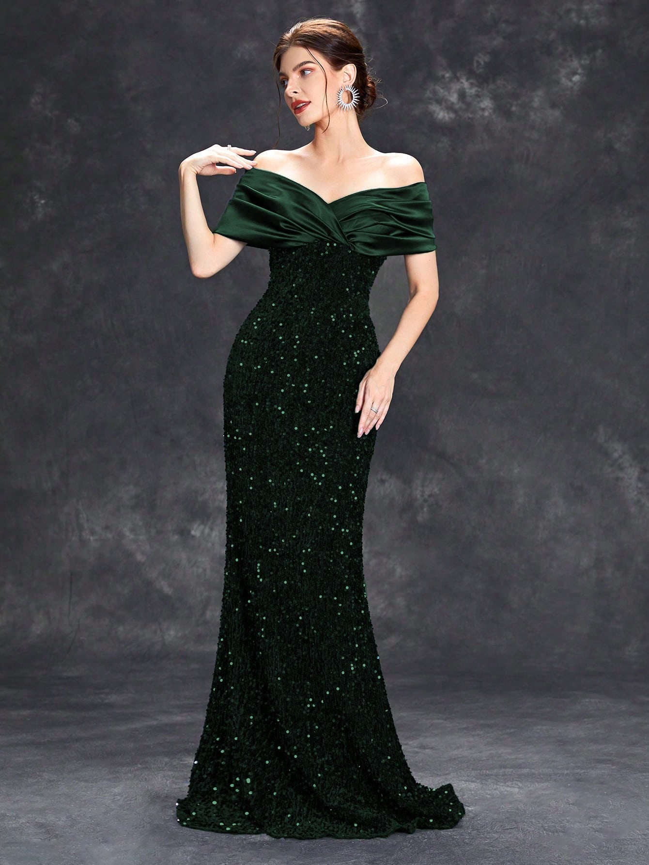 Leely Women's Elegant Off The Shoulder Mermaid Party Dress