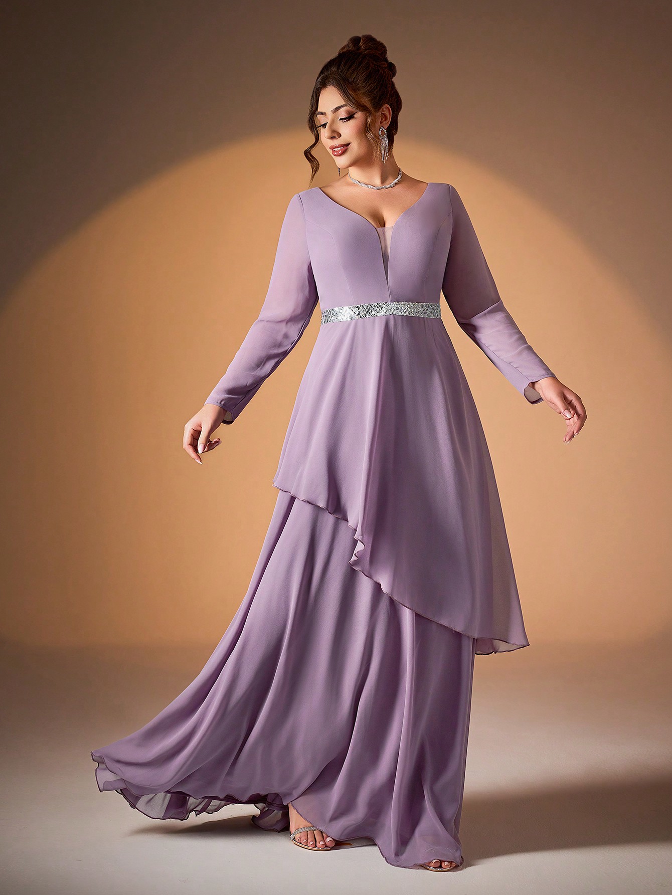 Leely Women's Elegant Sweetheart Cloak Sleeve Lace A-Line Dress