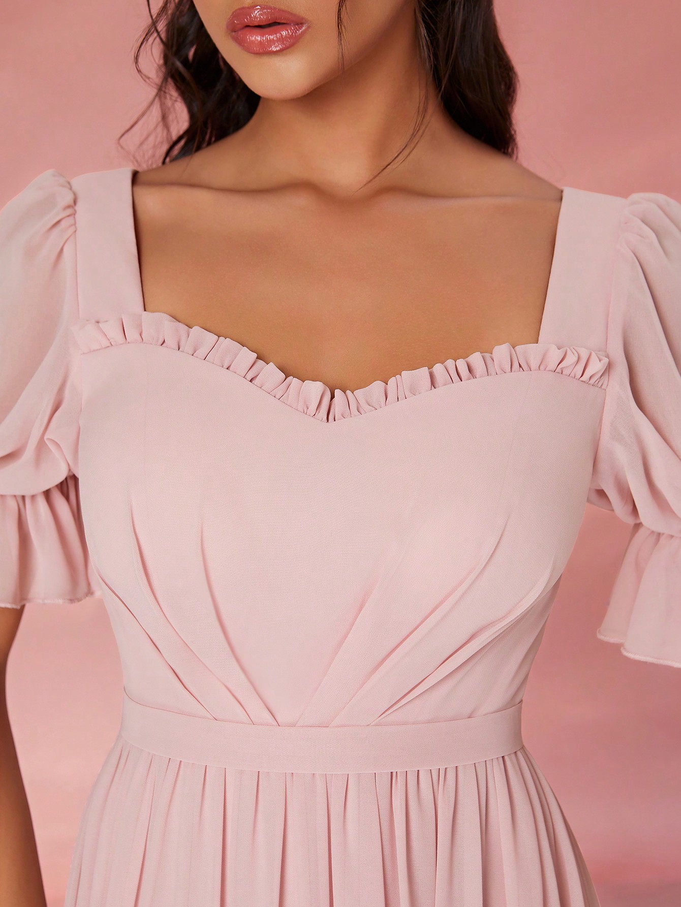 Leely Elegant Sweetheart Half Sleeve Party Dress