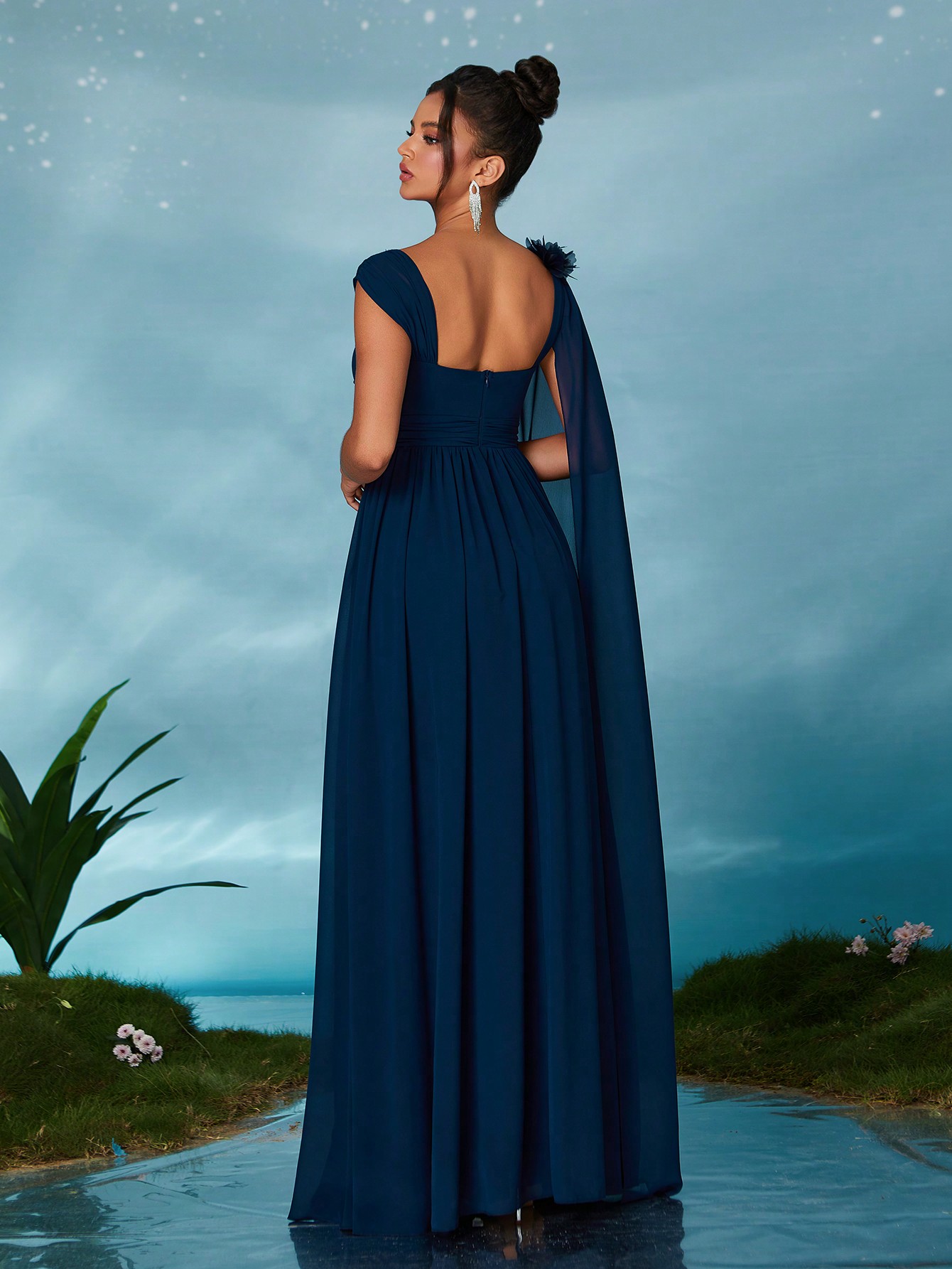 Leely Elegant Straps Sleeveless Party Dress