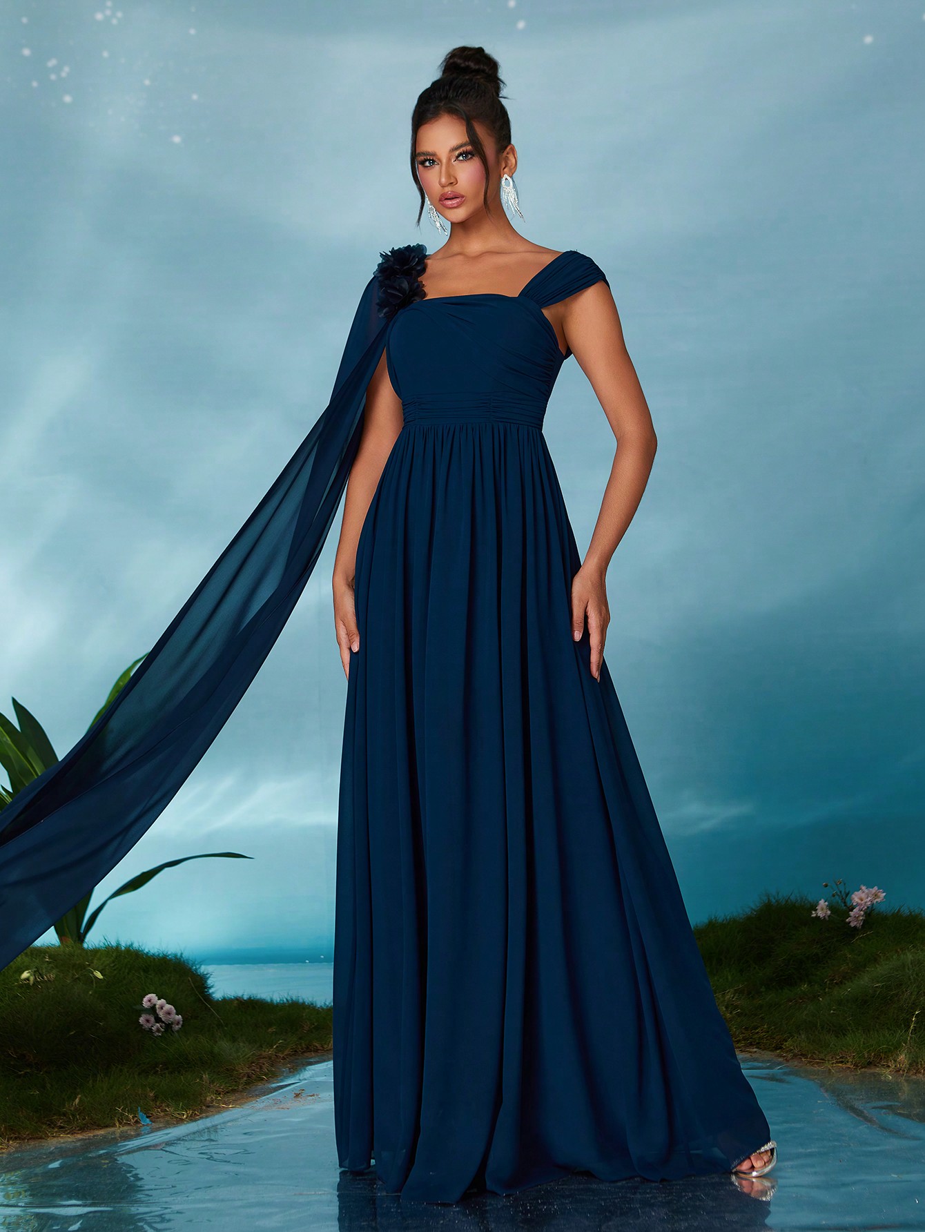 Leely Elegant Straps Sleeveless Party Dress