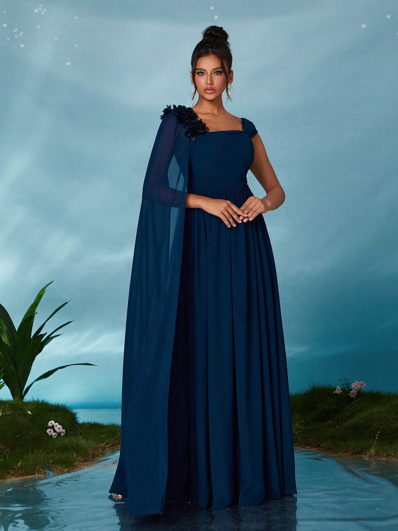 Leely Elegant Straps Sleeveless Party Dress