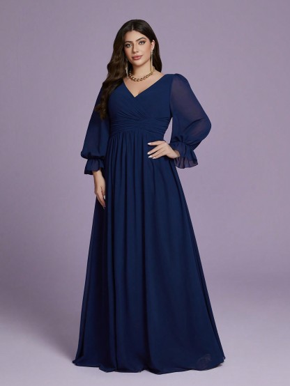 Leely Women's Elegant Sweetheart Cloak Sleeve Lace A-Line Dress
