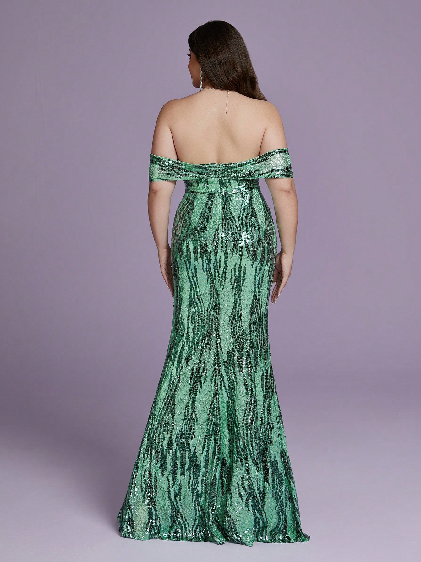 Leely Plus Women's Elegant Off The Shoulder Sleeveless Party Dresses