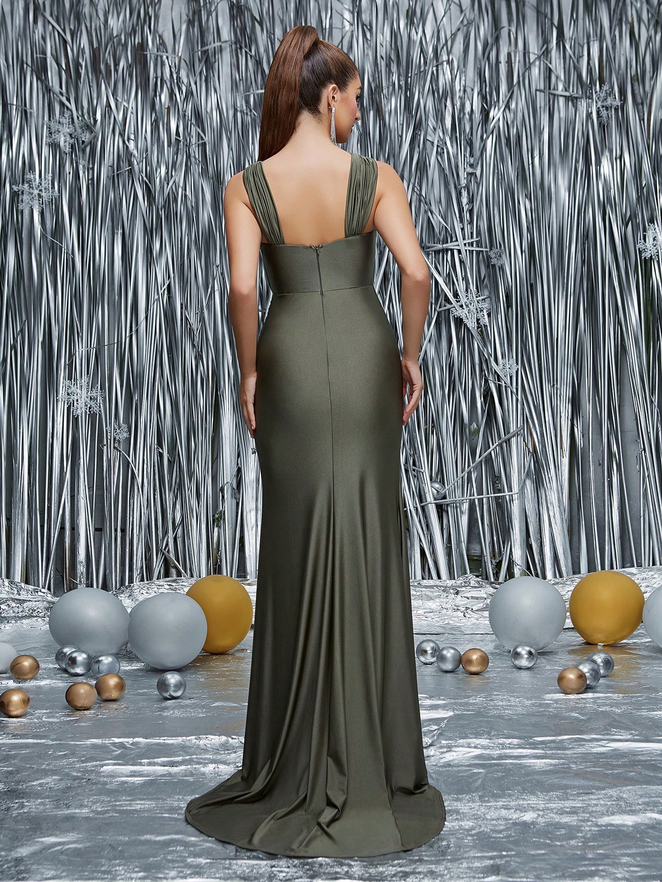 Leely Women's Elegant Straps Sleeveless Prom Dress