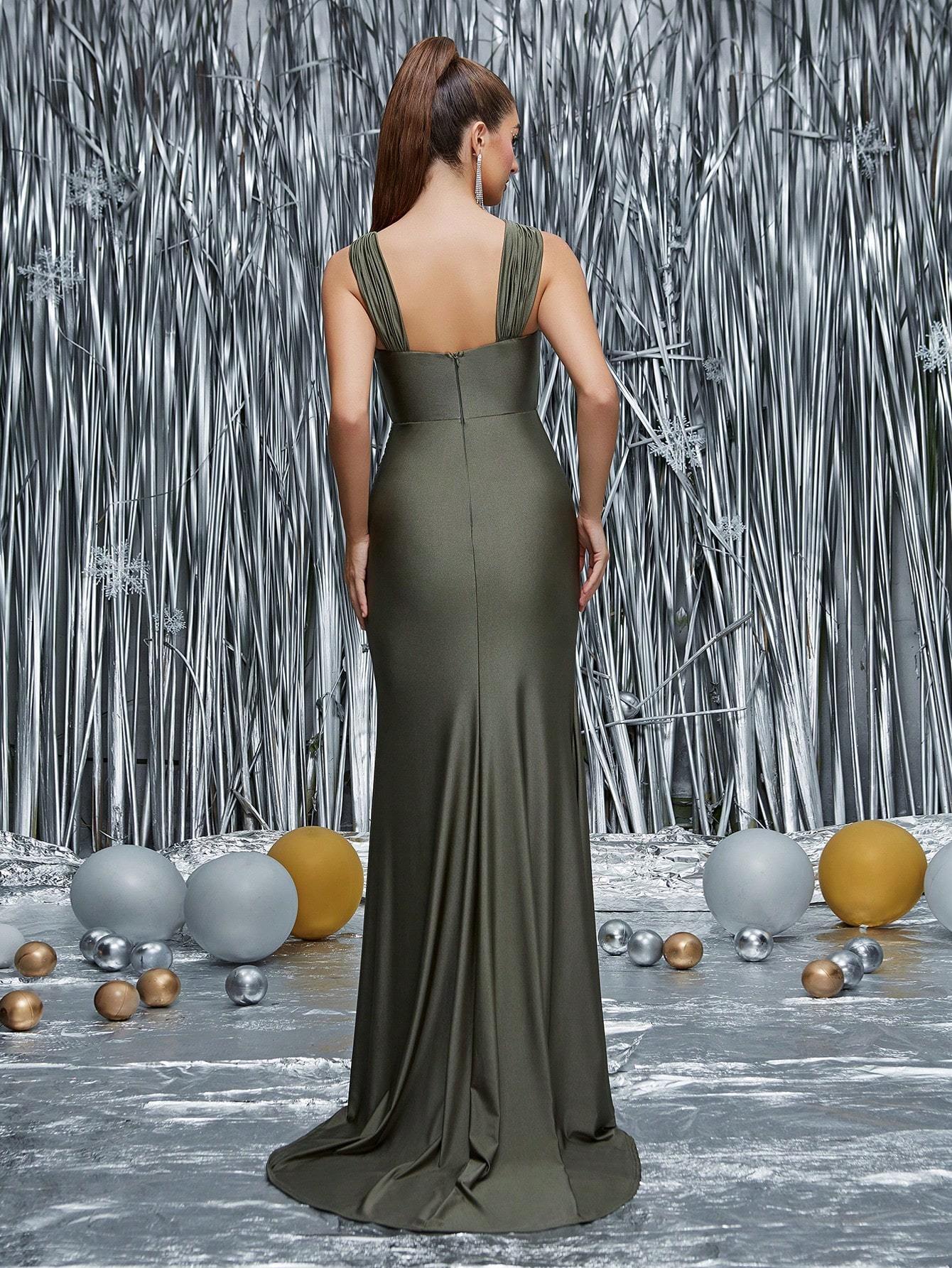 Leely Women's Elegant Straps Sleeveless Prom Dress