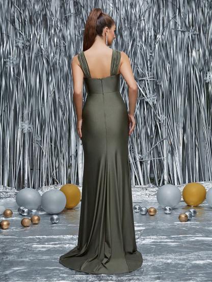 Leely Women's Elegant Straps Sleeveless Prom Dress