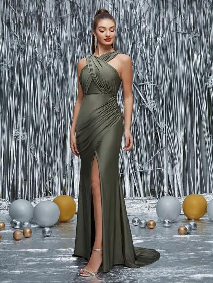 Leely Women's Elegant Straps Sleeveless Prom Dress