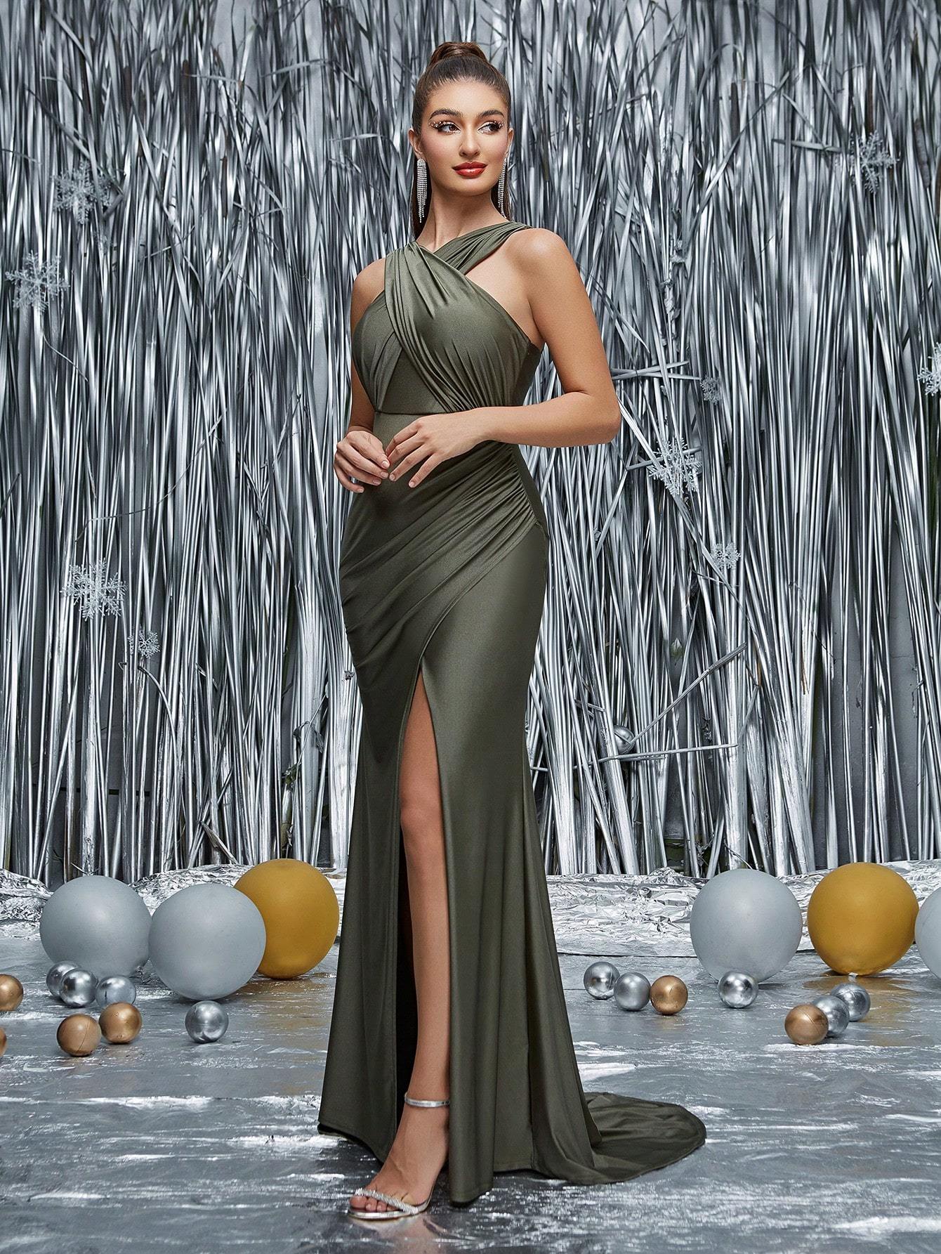 Leely Women's Elegant Straps Sleeveless Prom Dress