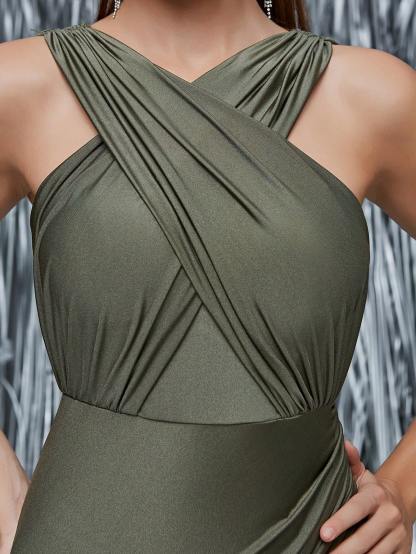Leely Women's Elegant Straps Sleeveless Prom Dress