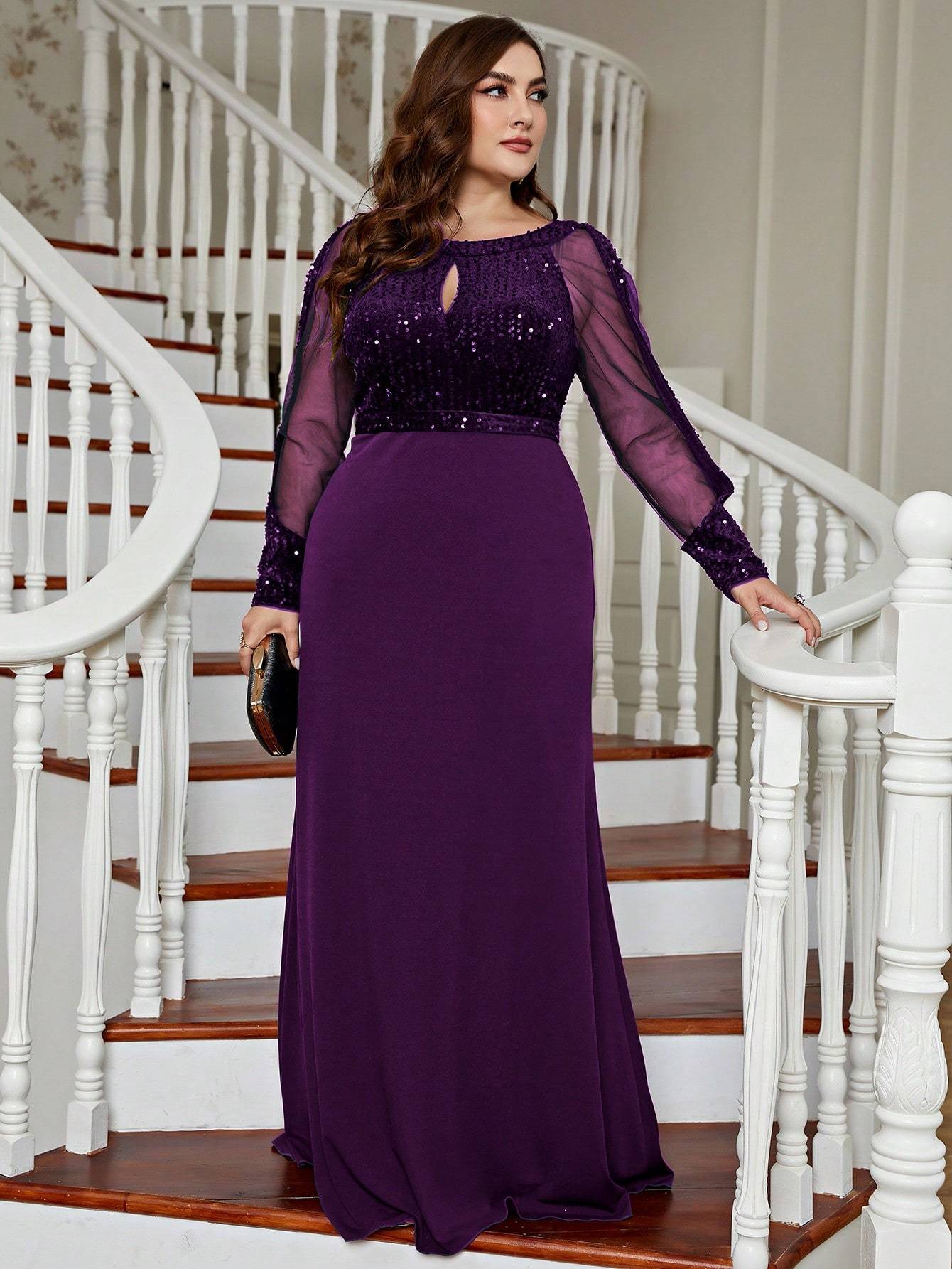 Leely Women's Elegant Sweetheart Cloak Sleeve Lace A-Line Dress