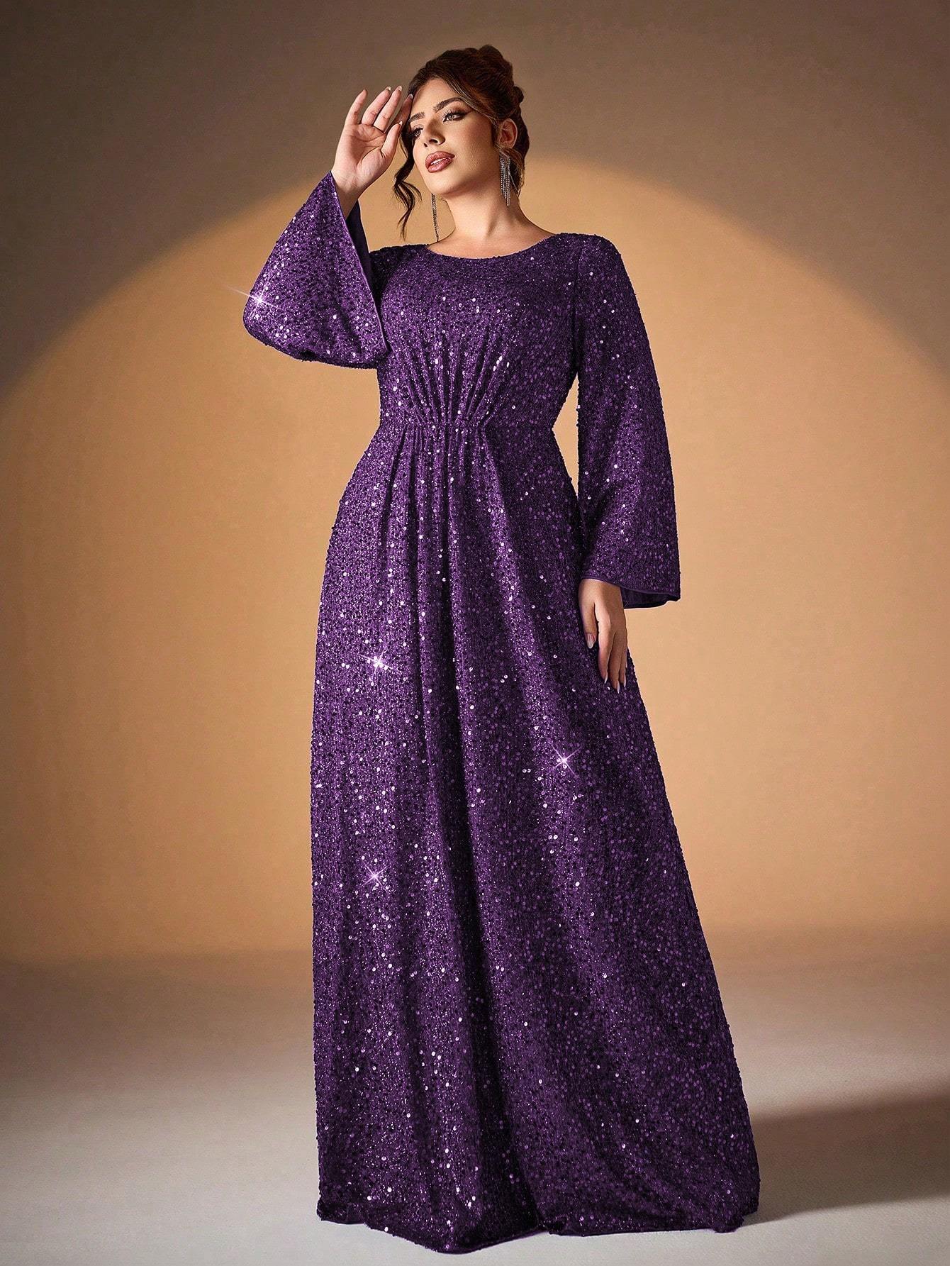 Leely Women's Elegant Sweetheart Cloak Sleeve Lace A-Line Dress