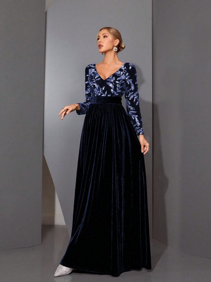 Leely Women's Elegant Sweetheart Cloak Sleeve Lace A-Line Dress