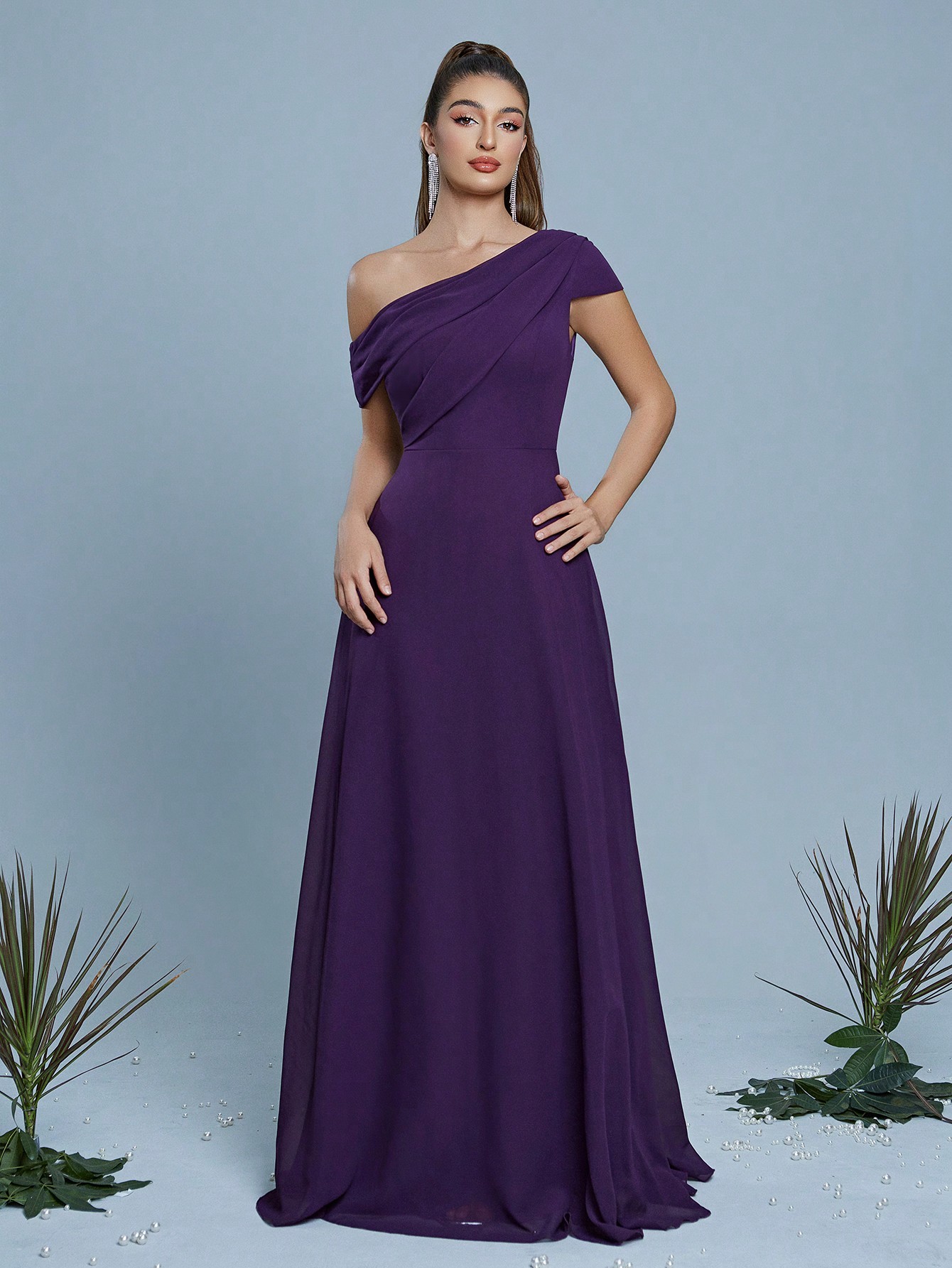 Leely Women's Elegant Sweetheart Cloak Sleeve Lace A-Line Dress