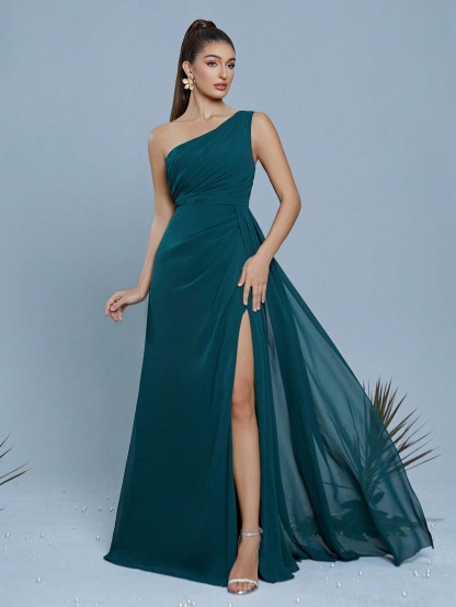 Leely Women's Elegant Sweetheart Cloak Sleeve Lace A-Line Dress