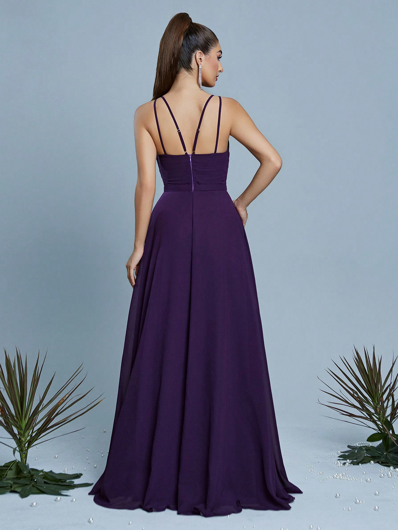 Leely Women's Elegant Halter Sleeveless Party Dress