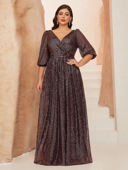 Leely Women's Elegant Sweetheart Cloak Sleeve Lace A-Line Dress