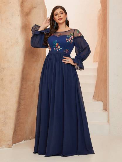Leely Women's Elegant Sweetheart Cloak Sleeve Lace A-Line Dress