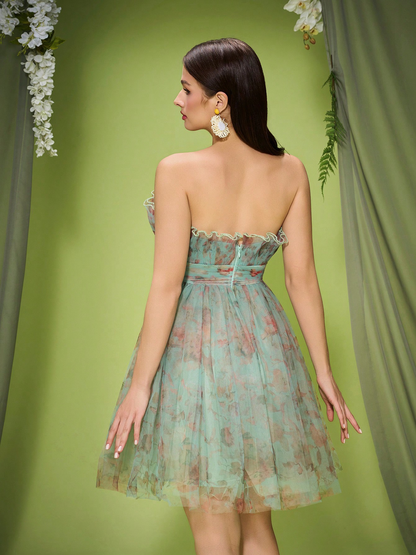 Leely Elegant Strapless Sleeveless Prom Dress