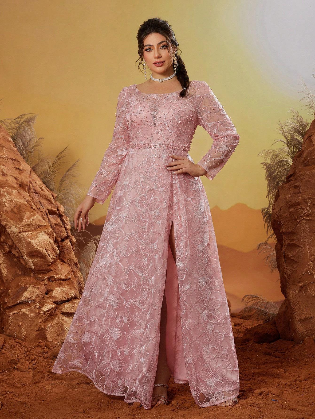 Leely Women's Elegant Sweetheart Cloak Sleeve Lace A-Line Dress