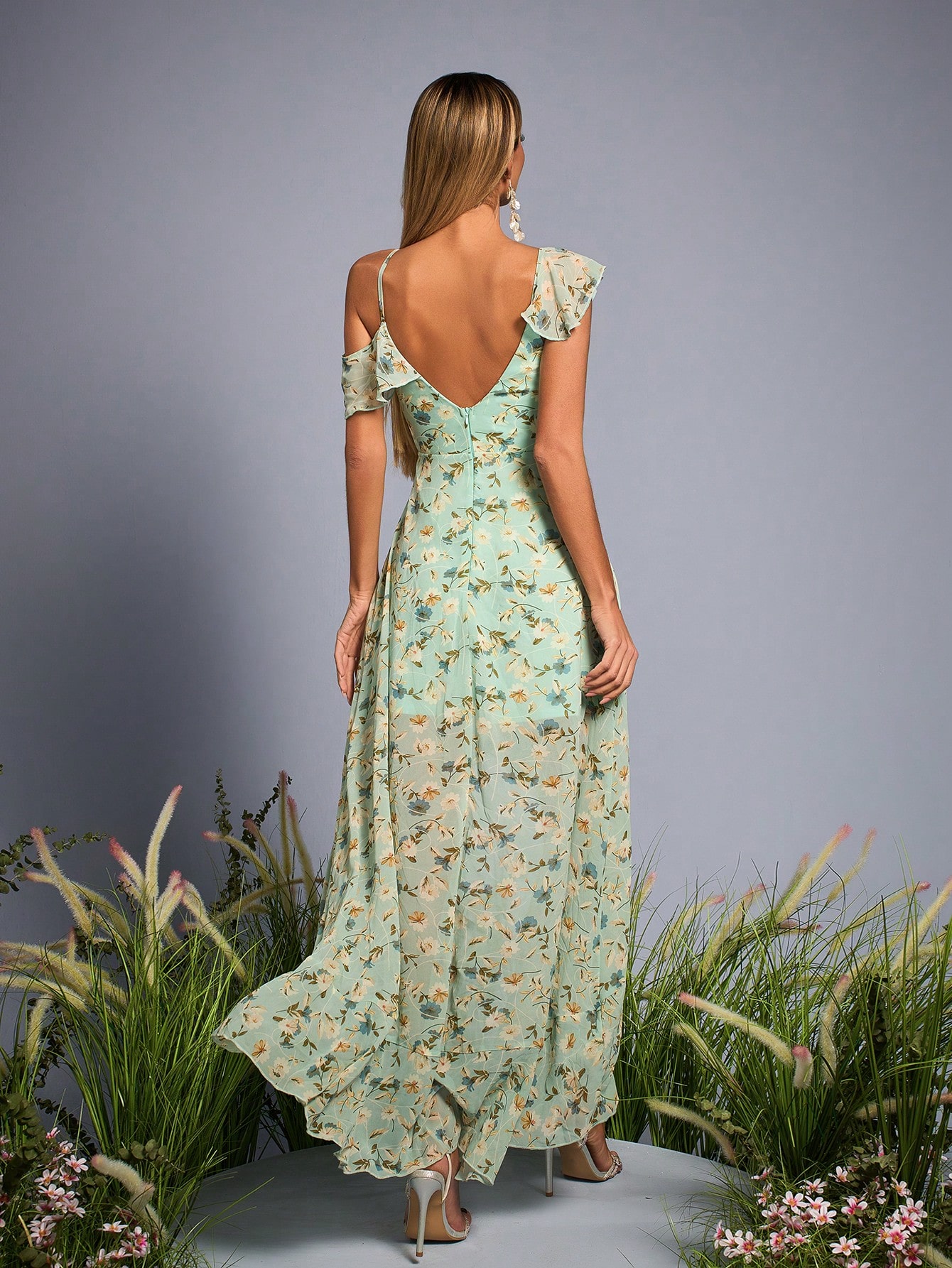 Leely Elegant Asymmetrical Neck Sleeveless Party Dresses