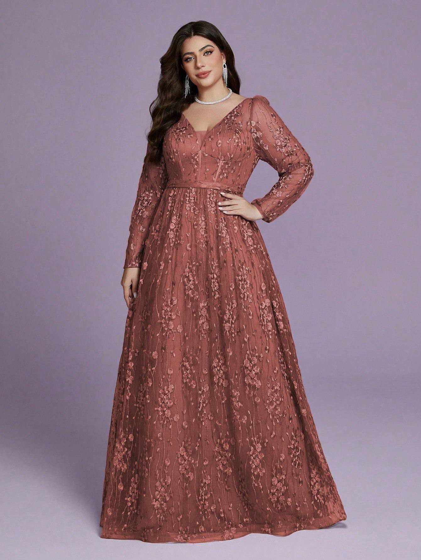 Leely Women's Elegant Sweetheart Cloak Sleeve Lace A-Line Dress