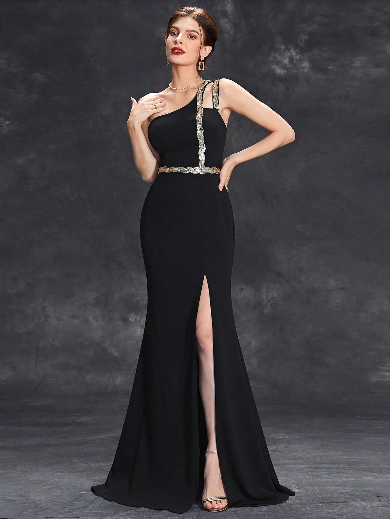 Leely Women's Elegant Sweetheart Cloak Sleeve Lace A-Line Dress