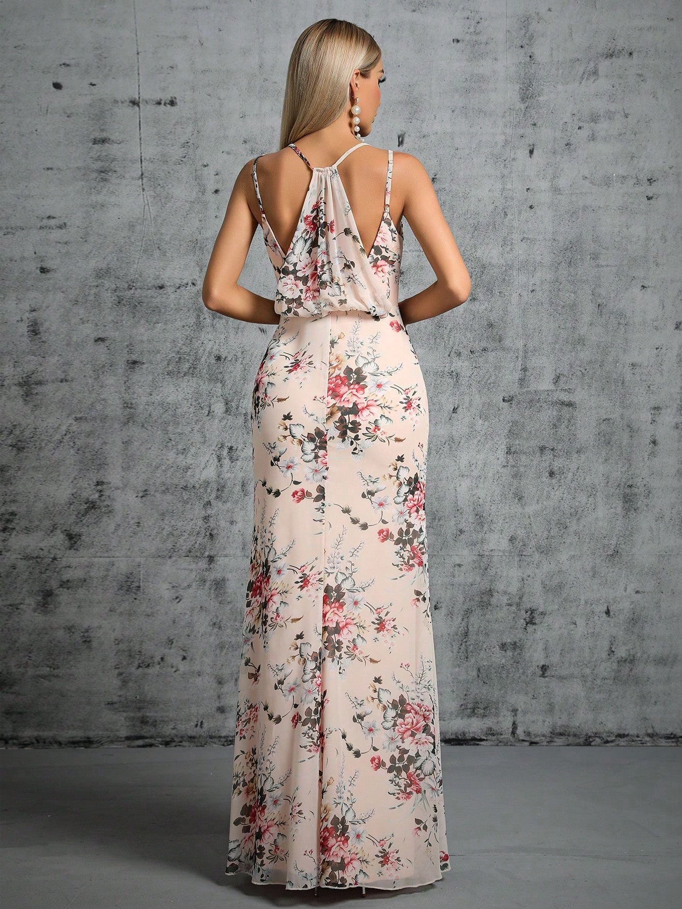 Leely Elegant Spaghetti Straps Sleeveless Evening Gown