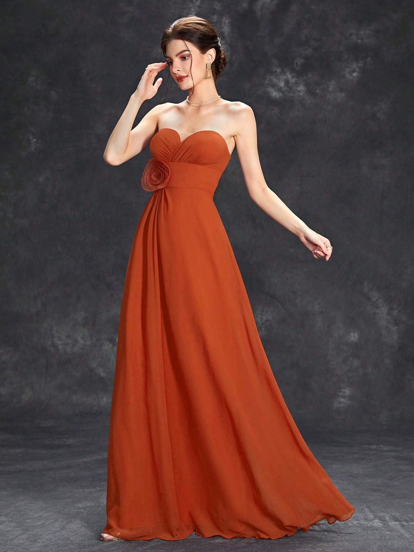 Leely Women's Elegant Sweetheart Cloak Sleeve Lace A-Line Dress