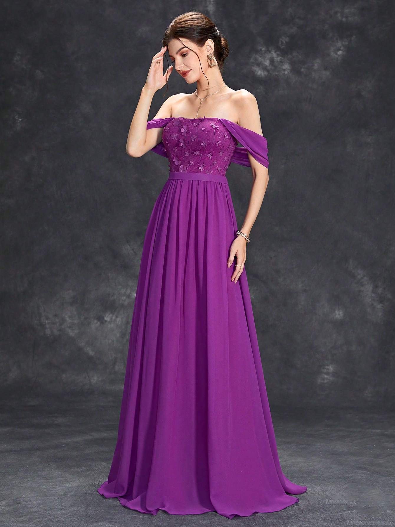 Leely Elegant Spaghetti Straps Sleeveless Evening Gown