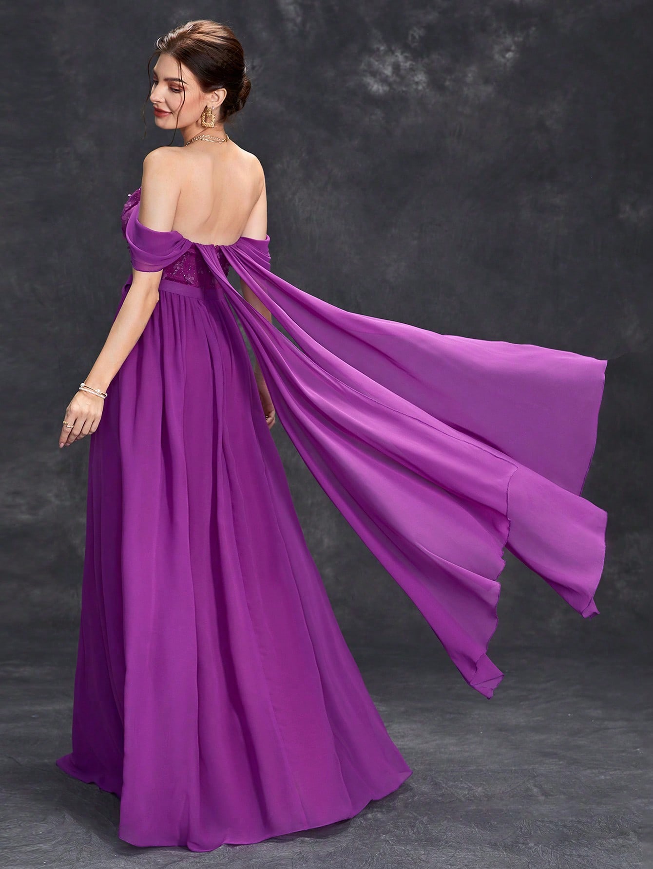 Leely Elegant Spaghetti Straps Sleeveless Evening Gown