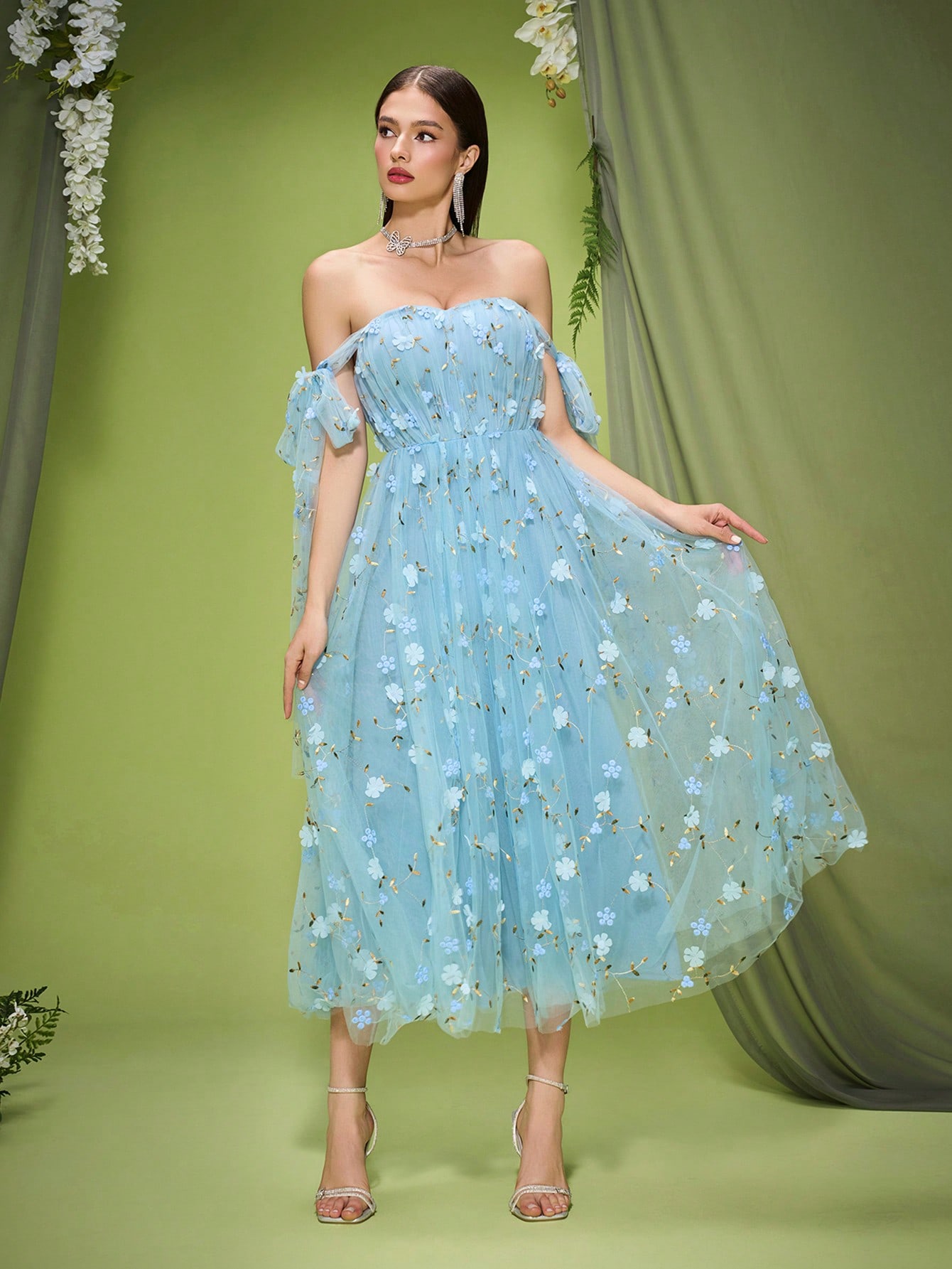 Leely Women's Elegant Sweetheart Sleeveless Prom Dress