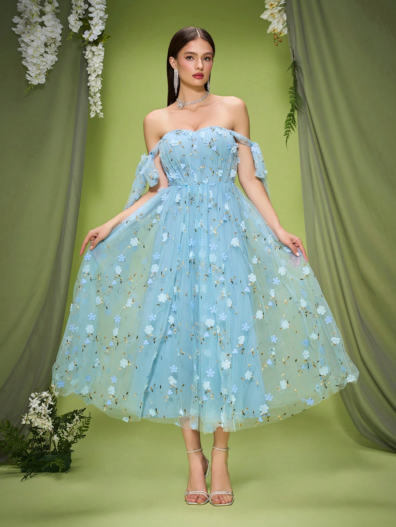 Leely Women's Elegant Sweetheart Sleeveless Prom Dress