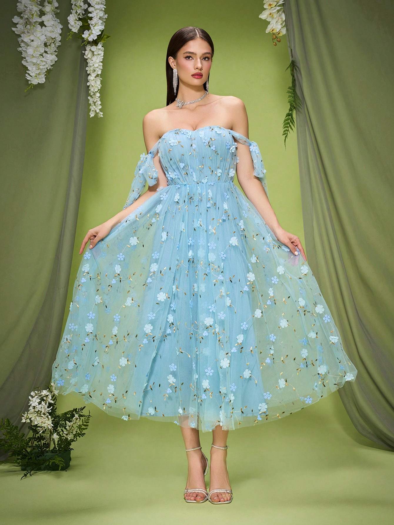 Leely Women's Elegant Sweetheart Sleeveless Prom Dress