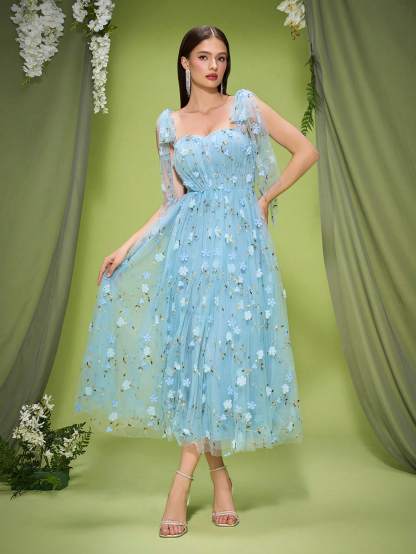 Leely Women's Elegant Sweetheart Sleeveless Prom Dress