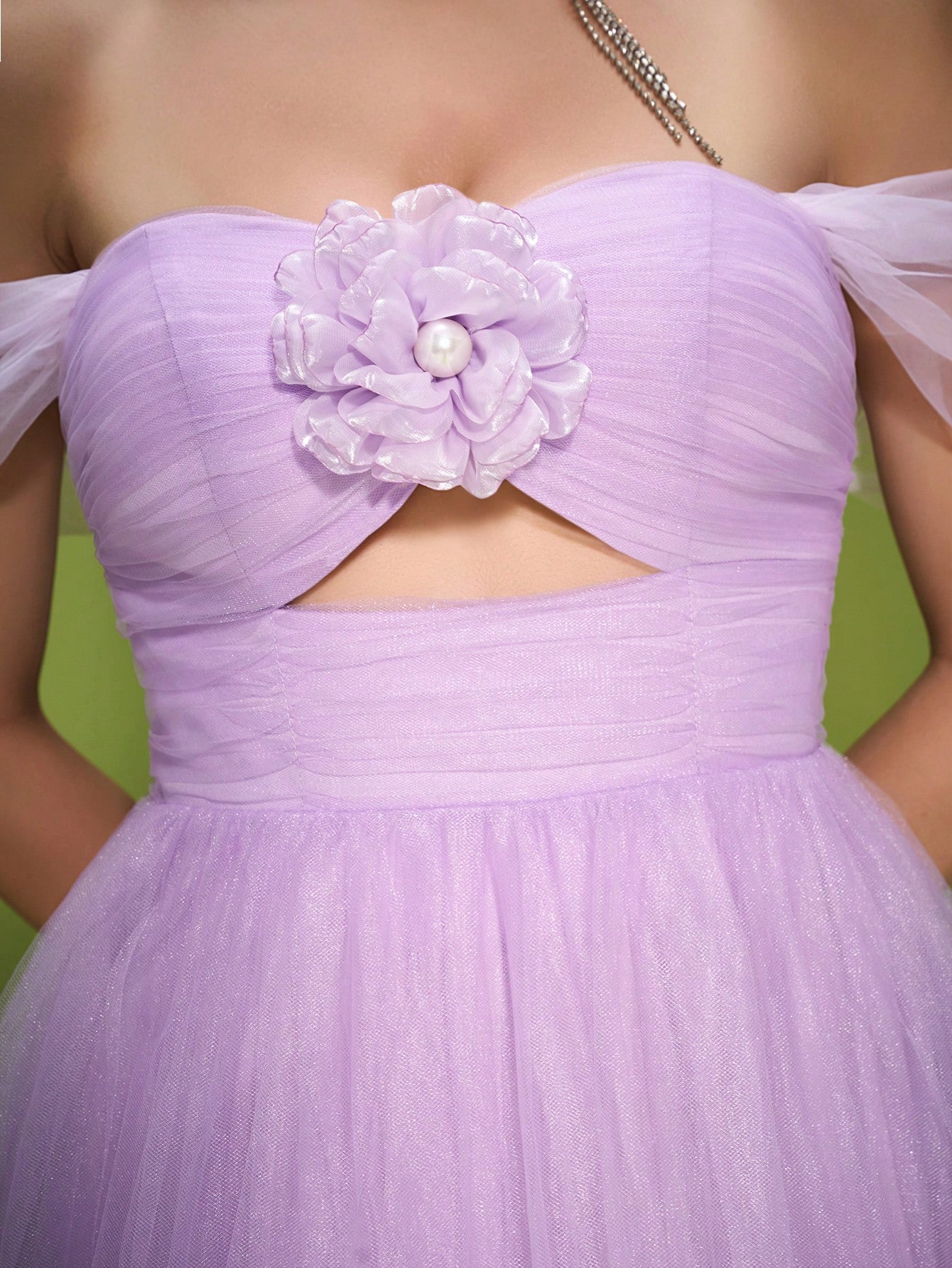 Leely Elegant Off The Shoulder Sleeveless Evening Gown