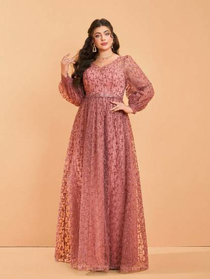Leely Women's Elegant Sweetheart Cloak Sleeve Lace A-Line Dress